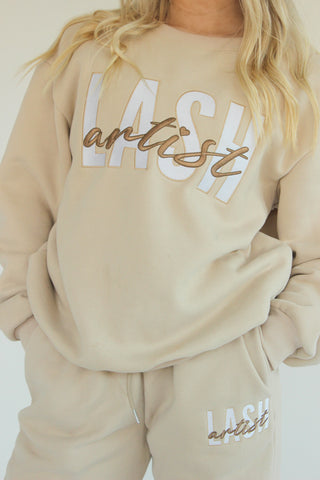 Cream ‘Lash Artist’ Jumper