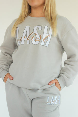 Grey ‘Lash Artist’ Jumper