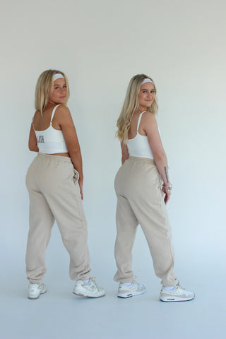 Cream ‘Lash Artist’ Trackpants