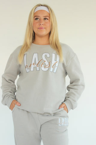 Grey ‘Lash Artist’ Jumper