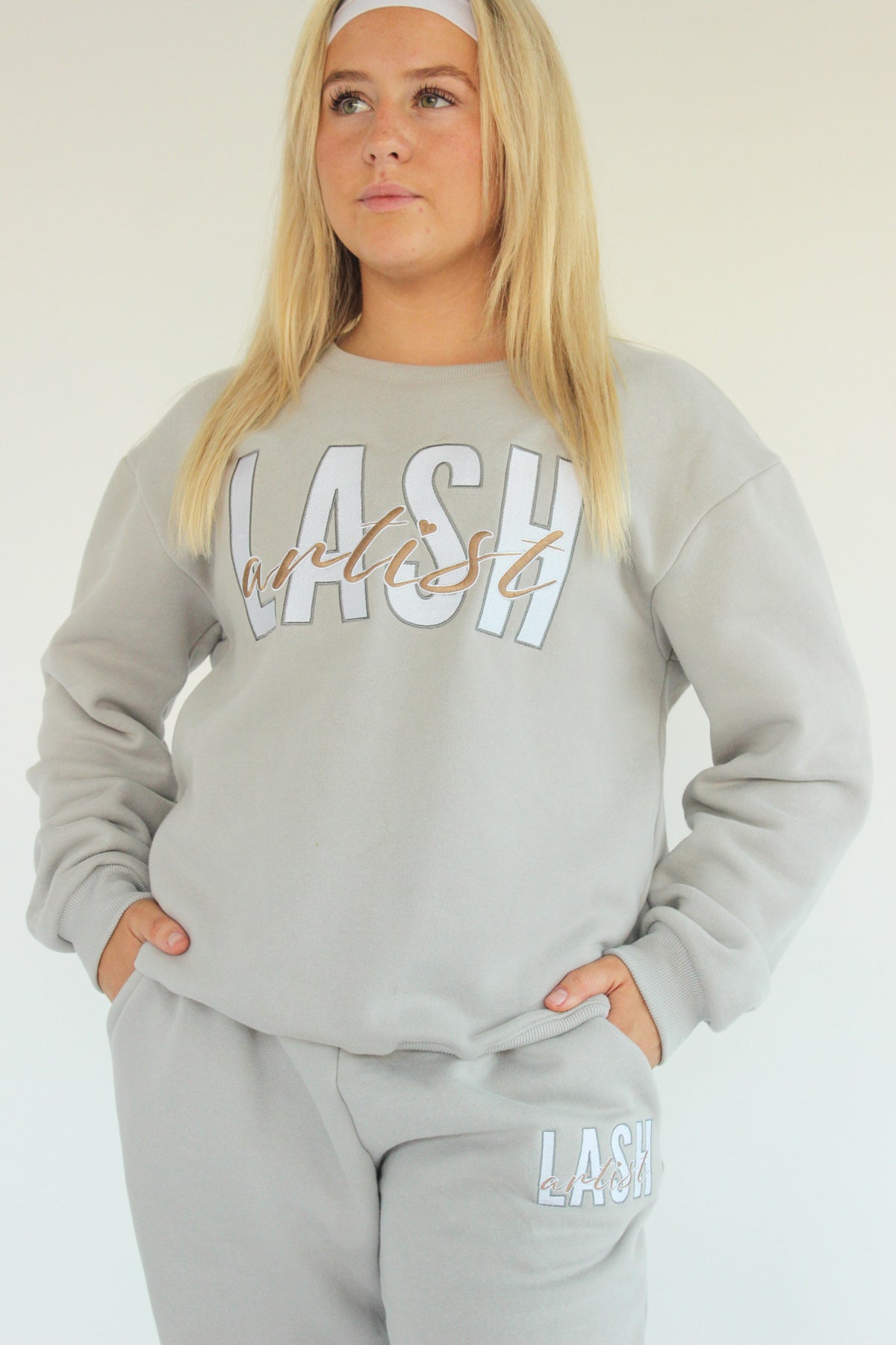 Grey ‘Lash Artist’ Jumper